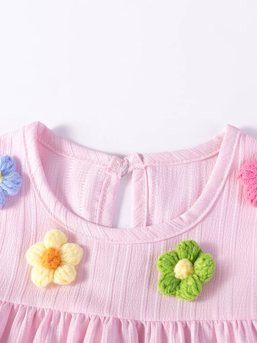 Children's Floral Ruffled Sleeve Dress, image 4