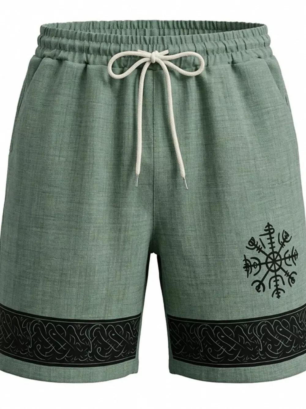 Men's Full Size Linen Blend Drawstring Shorts Plus Size, image 14