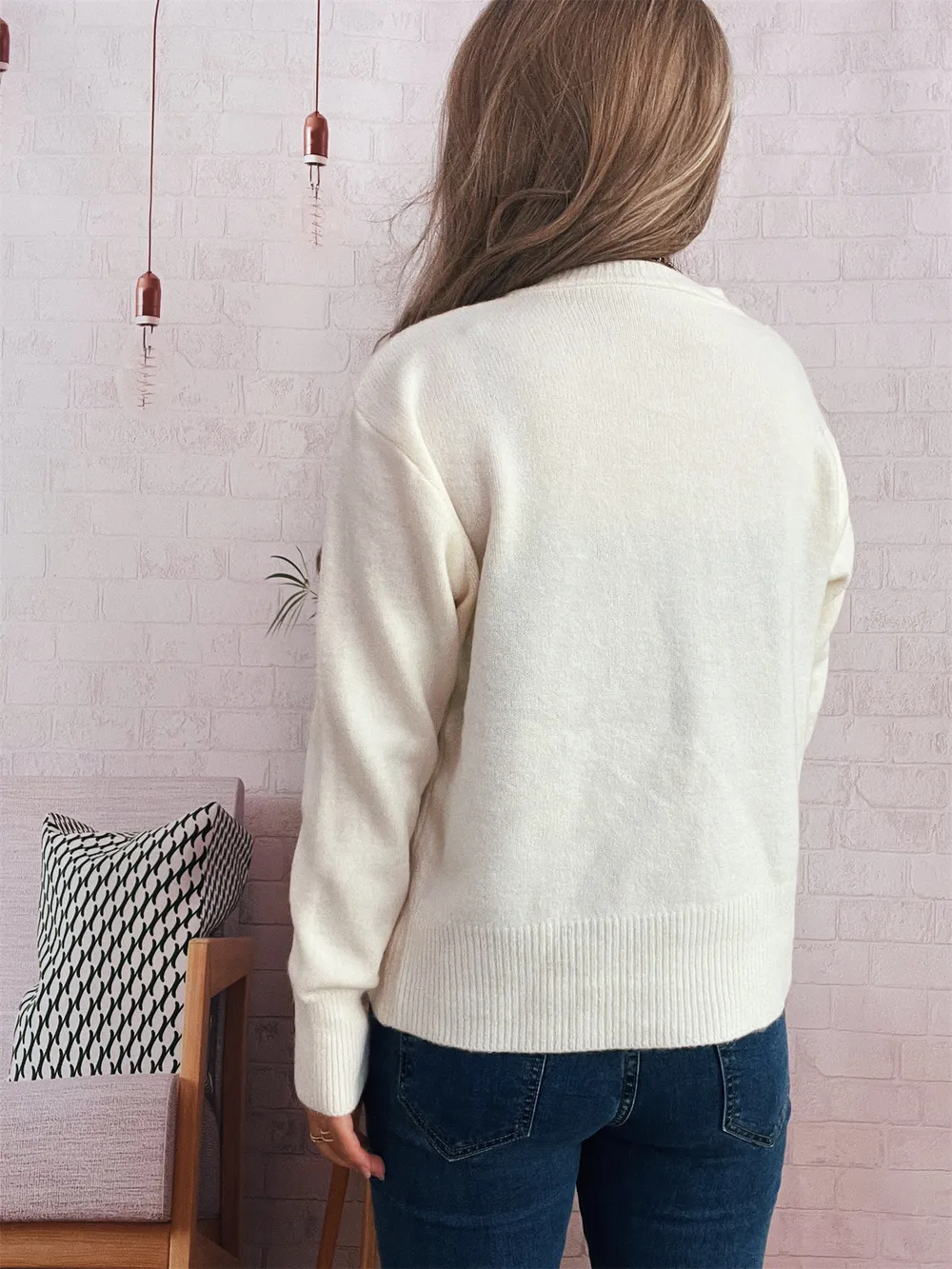Ribbed Button-Front Knit Cardigan, image 22