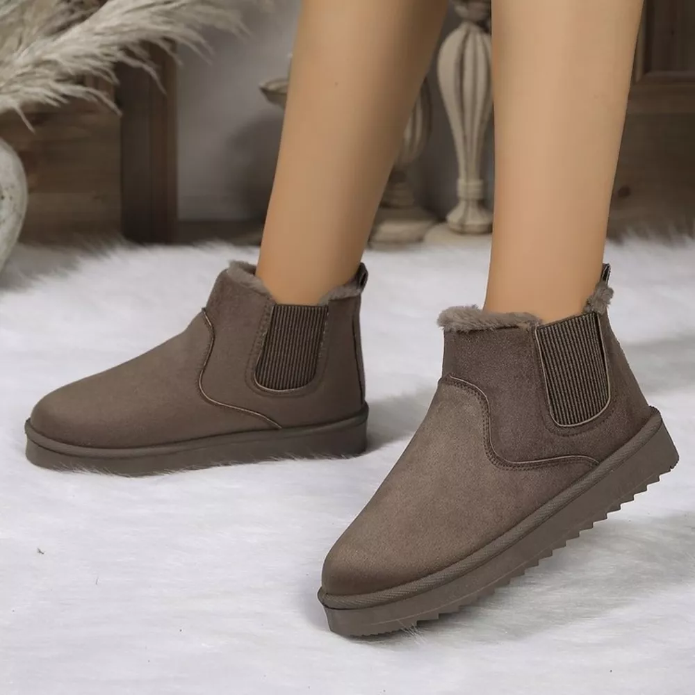 Plush Lined Slip-On Chelsea Winter Boots, image 4