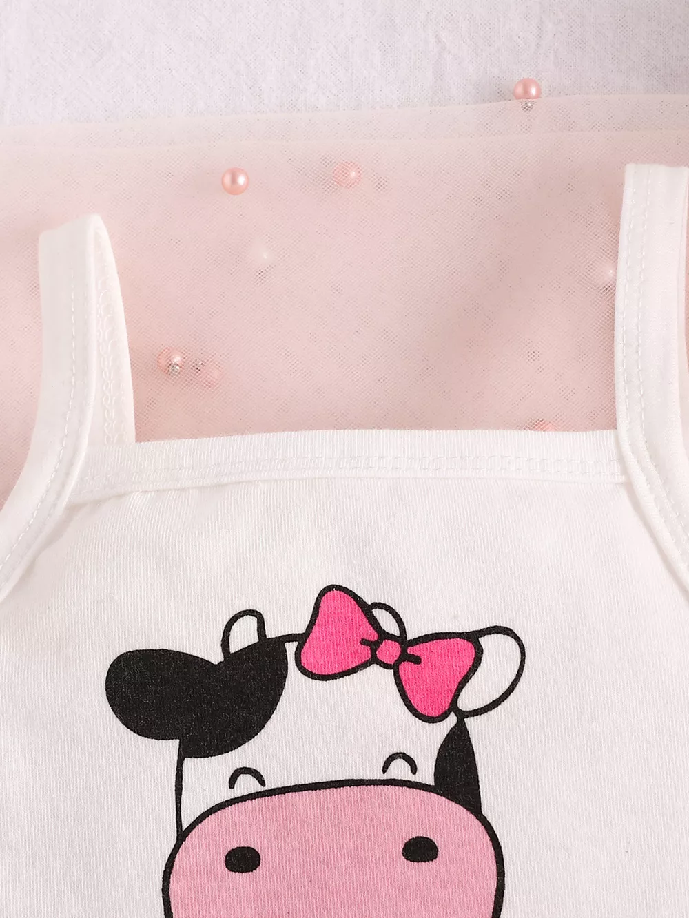 Children's Cow Print Tank Top & Shorts Set, image 2