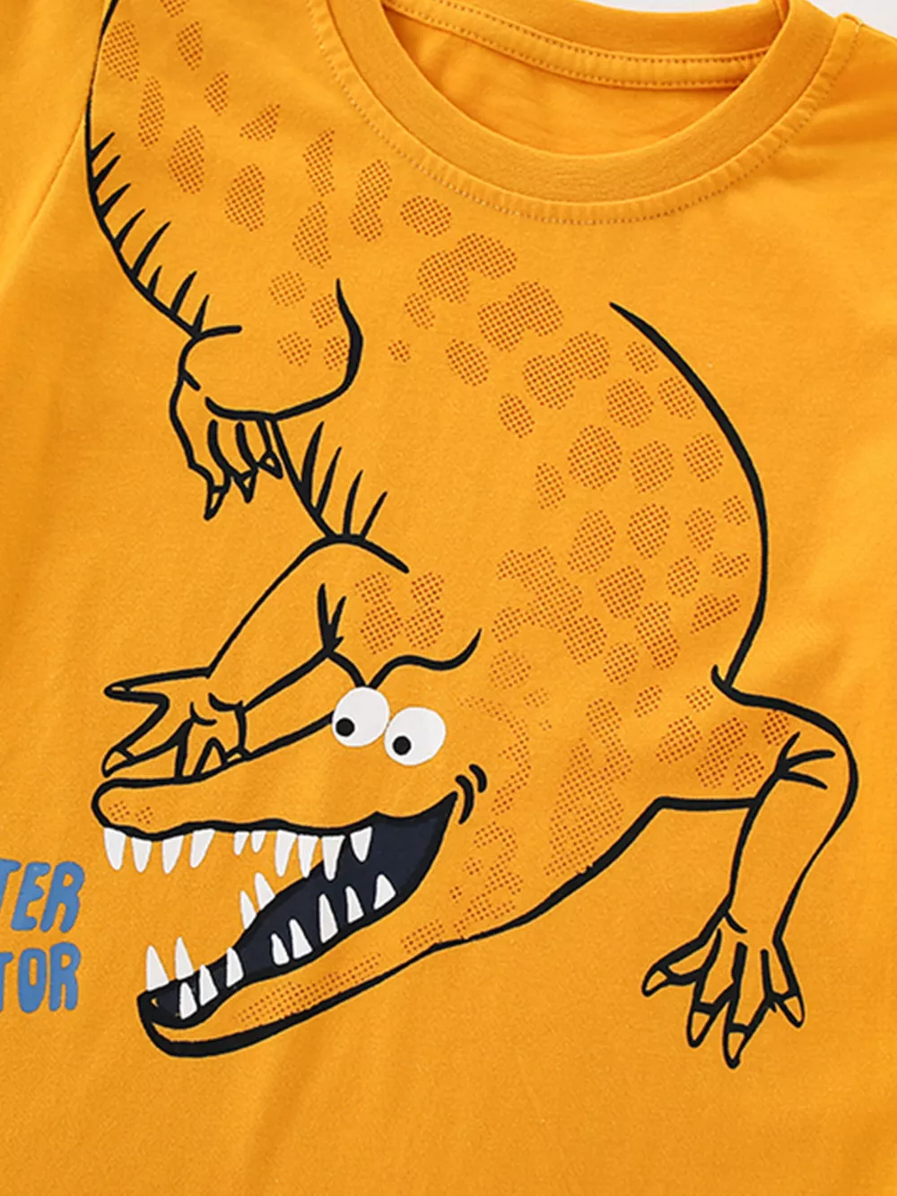 Children's Cartoon Alligator Print Short Sleeve T-Shirt, image 4