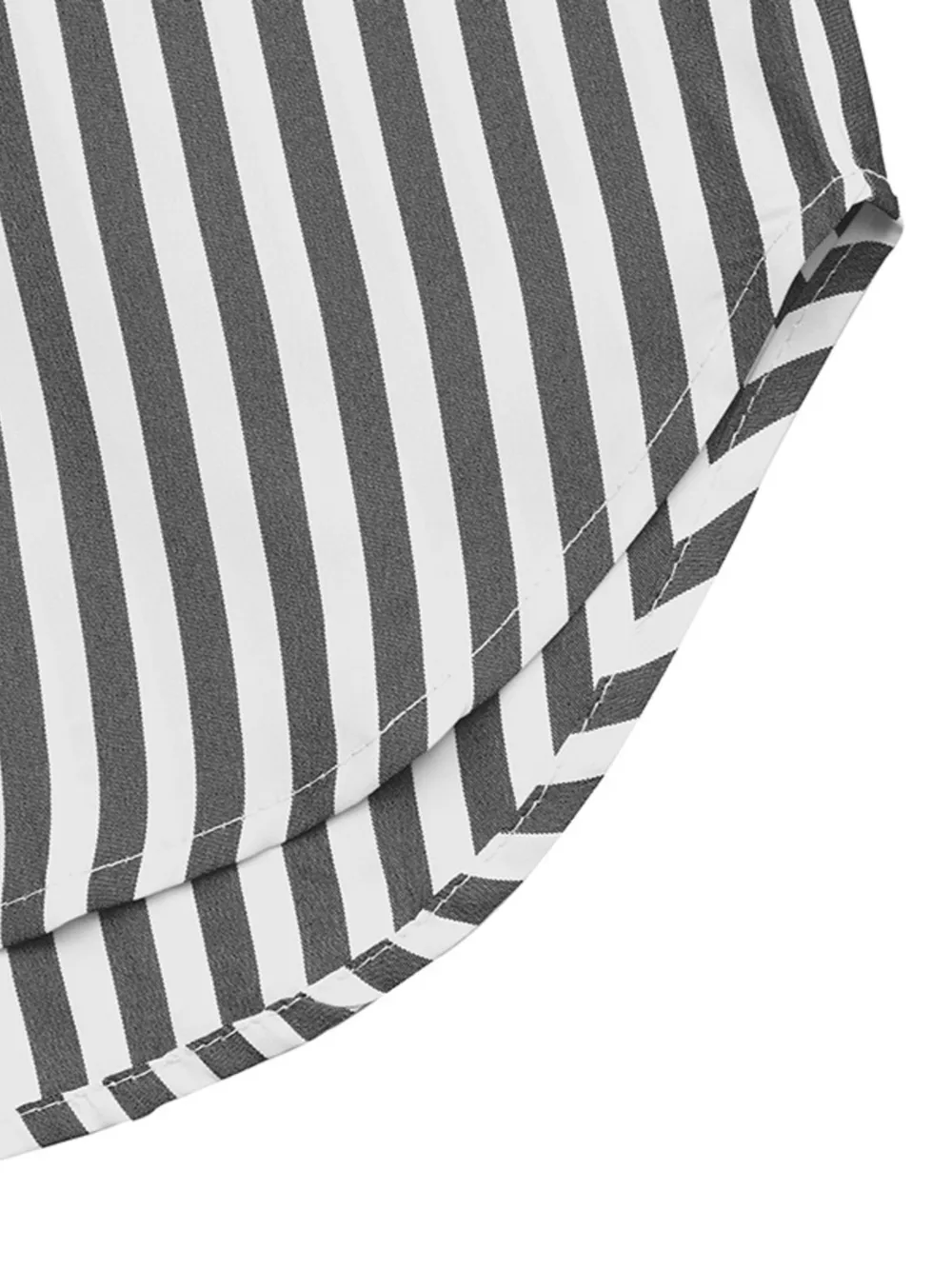 Striped Oversized Button-Up Shirt, image 8