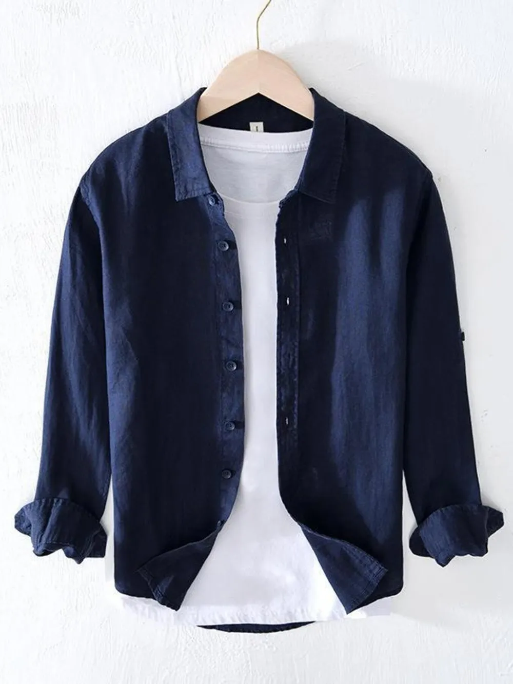 Men's Full Size Button Up Long Sleeve Shirt Plus Size, image 5