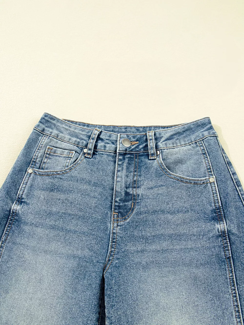 Vintage Washed Seam Detail Shift Jeans, image 5