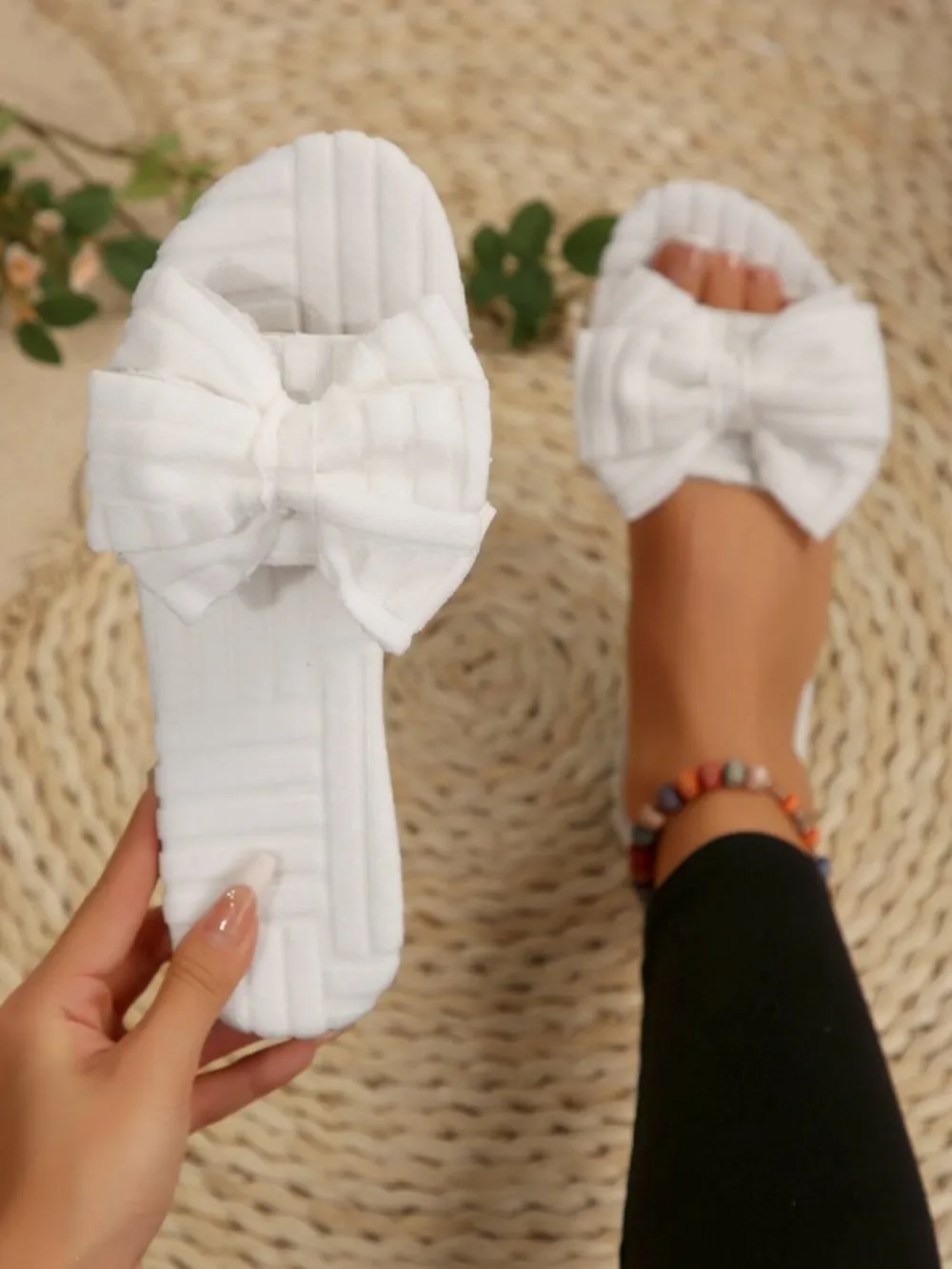 Bow Knot Open Toe Slippers, image 20