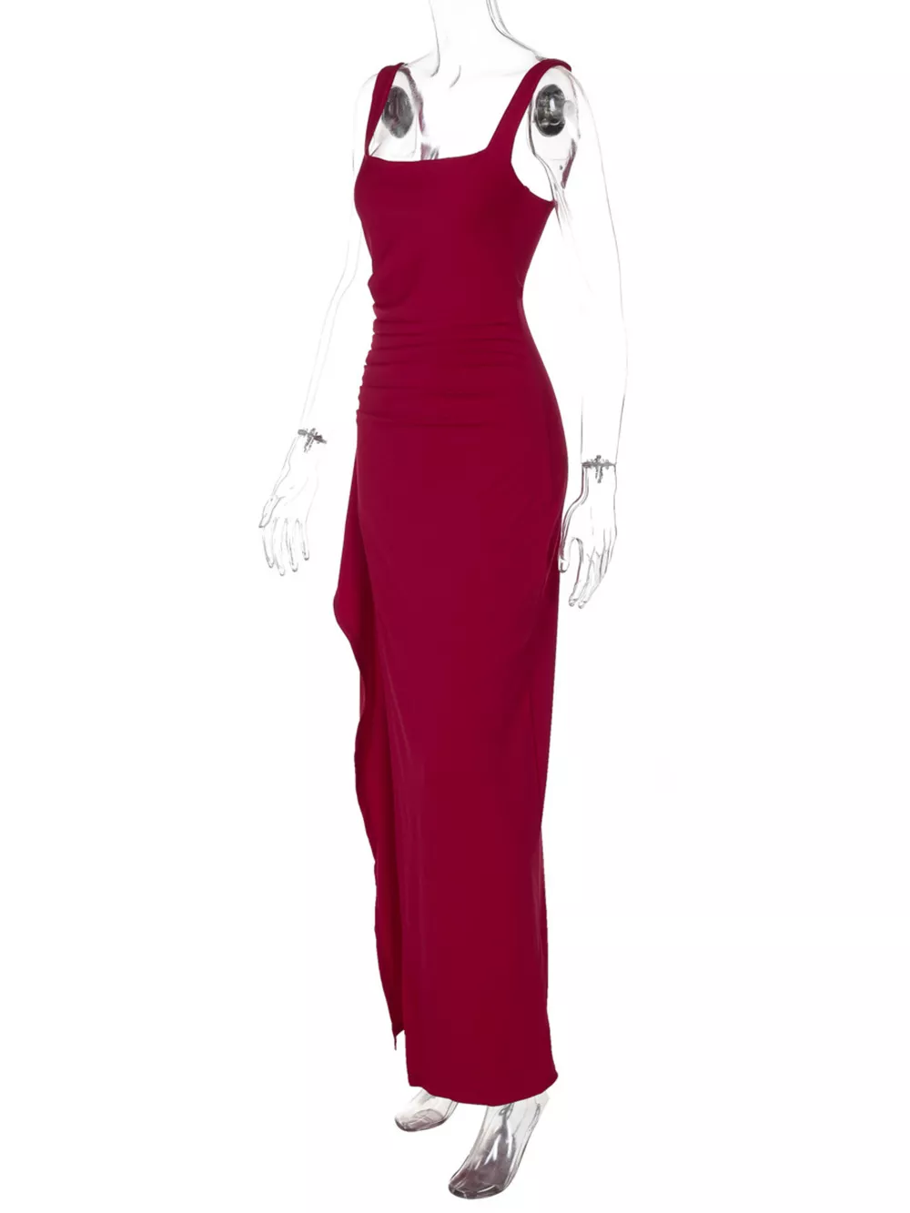 Slit Square Neck Maxi Dress, image 16