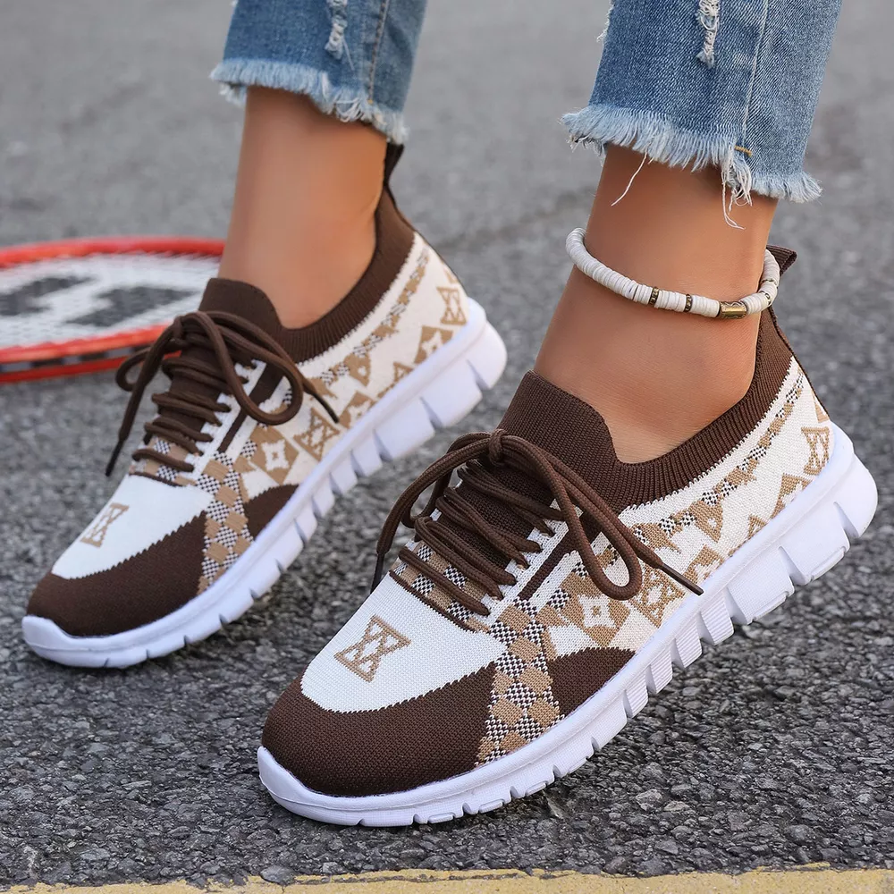 Breathable Mesh Lace Up Sneakers, image 13