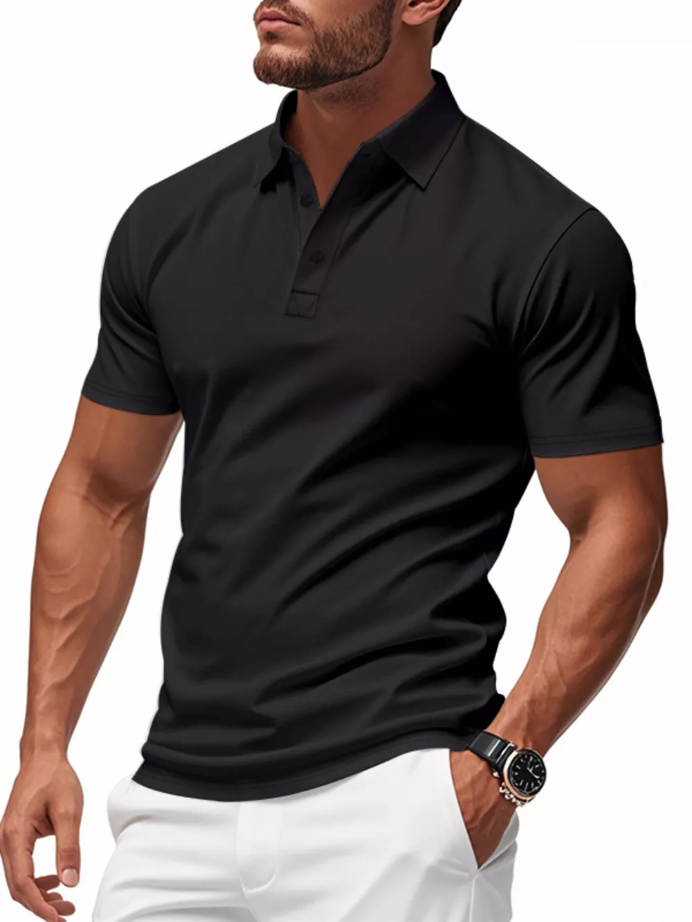 Men's Full Size Classic Fit Short Sleeve Polo Plus Size, image 5