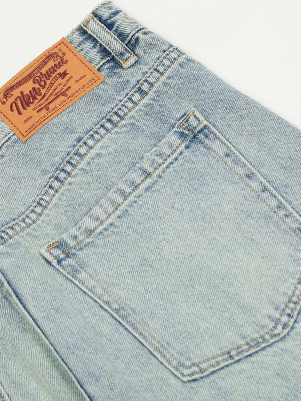 Men's Wash High-Rise Wide Leg Jeans, image 8
