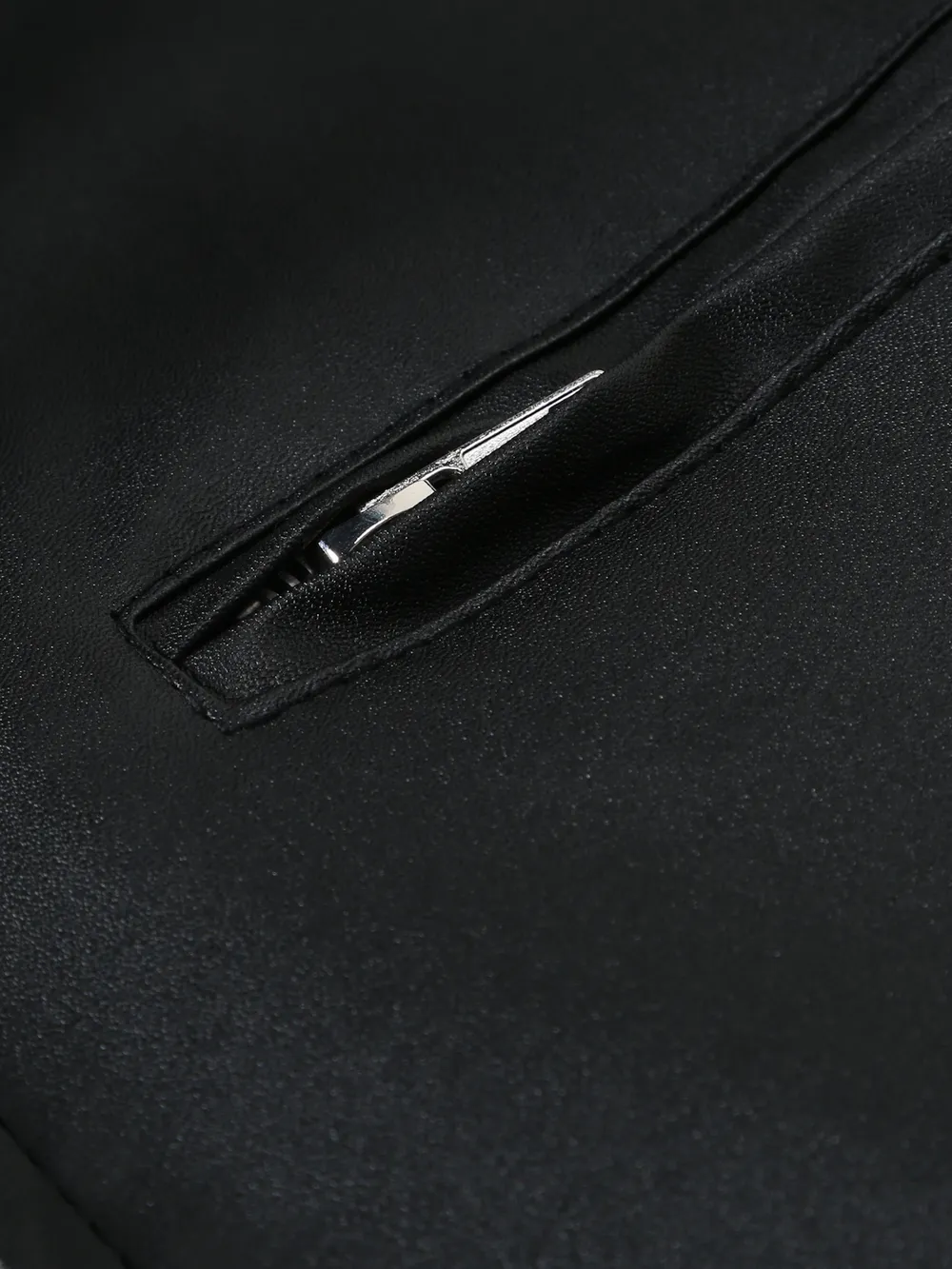 Men's Full Size Zip Up Leather Jacket Plus Size, image 5