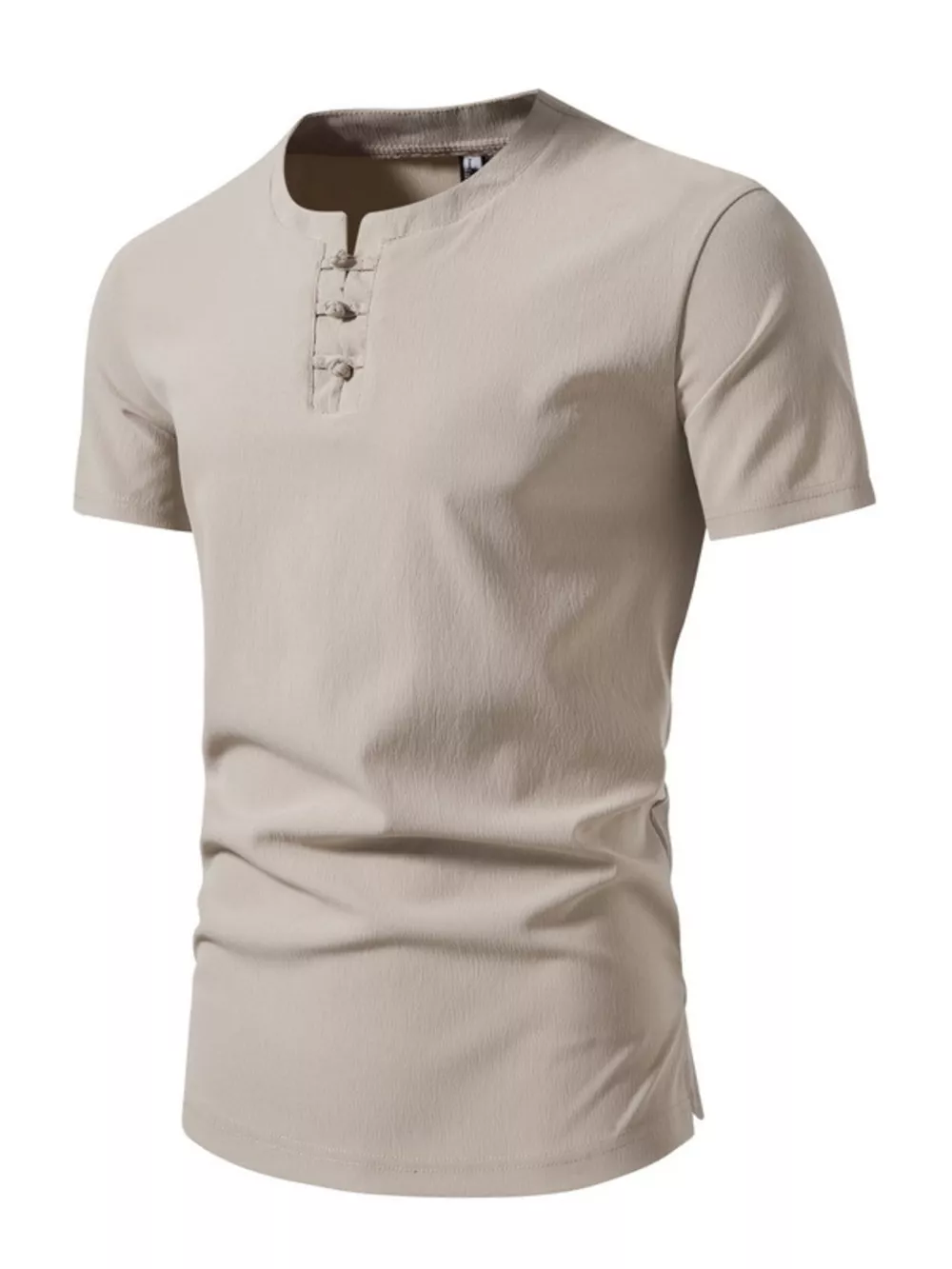 Men's Plus Size Casual Button Henley T-Shirt, image 12