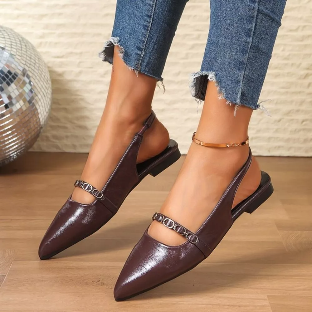 Point Toe Slingback Sandals, image 4
