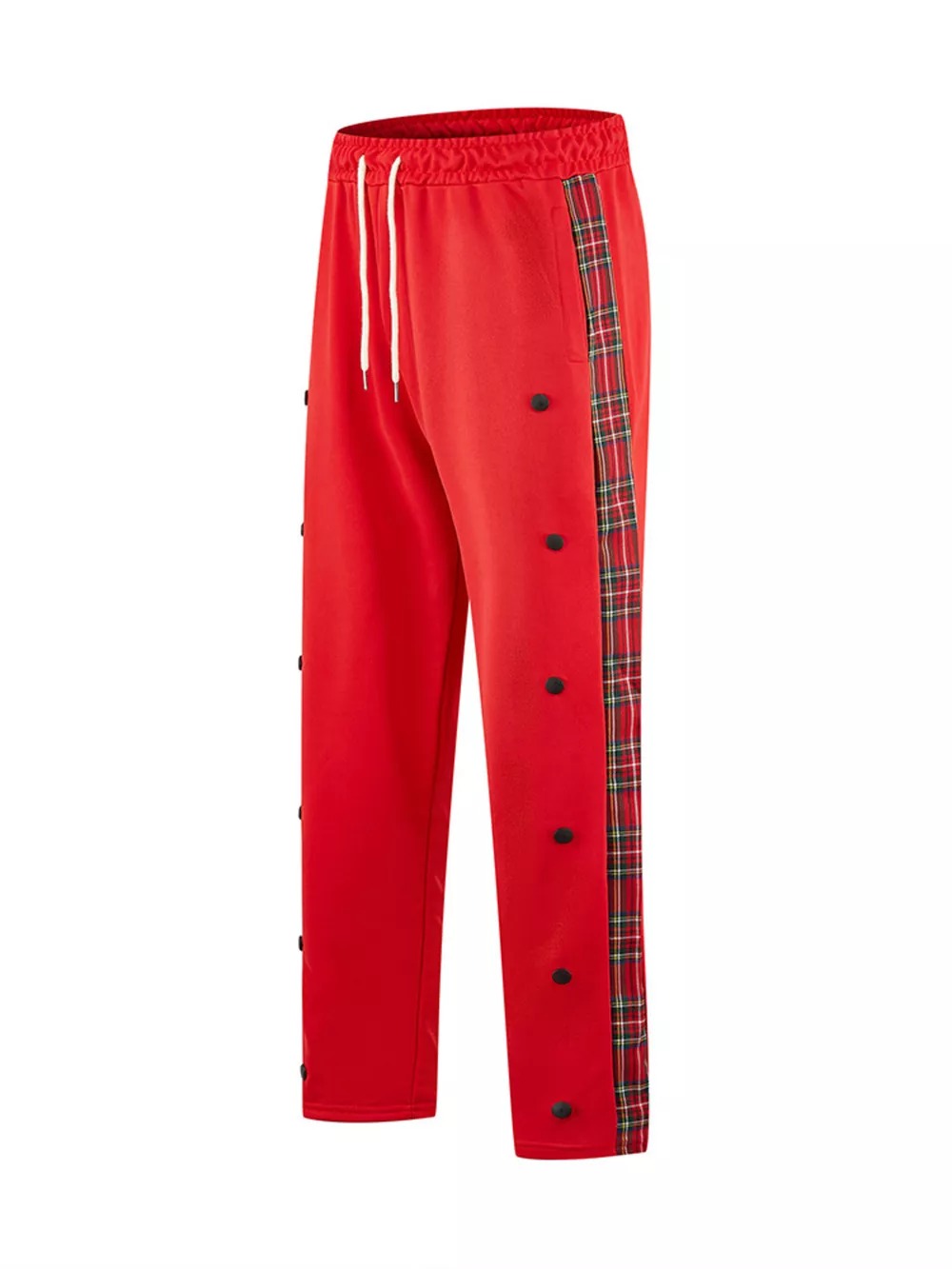 Men's Full Size Drawstring Plaid Side Stripe Pants Plus Size, image 13