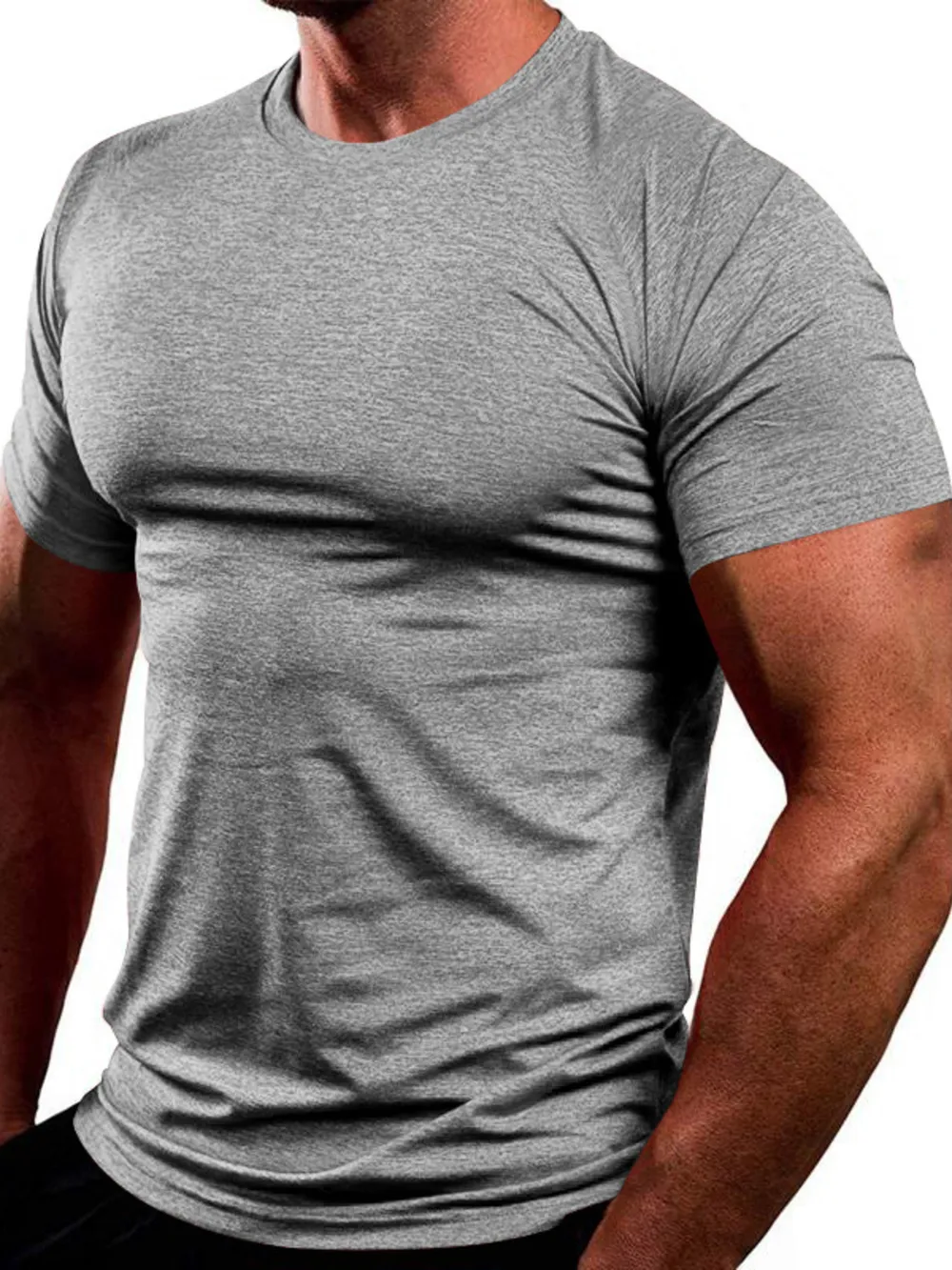 Men's Full Size Round Neck Short Sleeve T-Shirt Plus Size, image 6