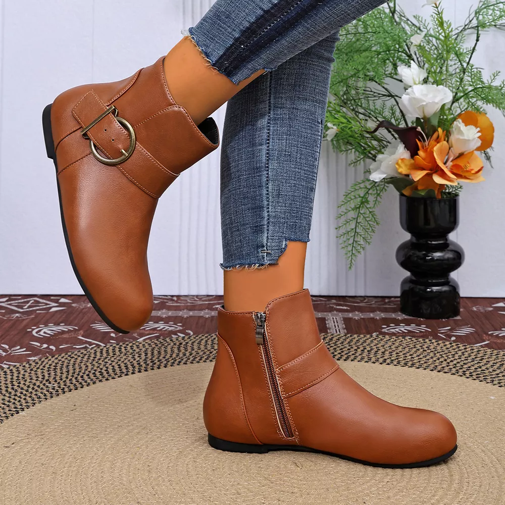 Round Toe Ankle Boots, image 10
