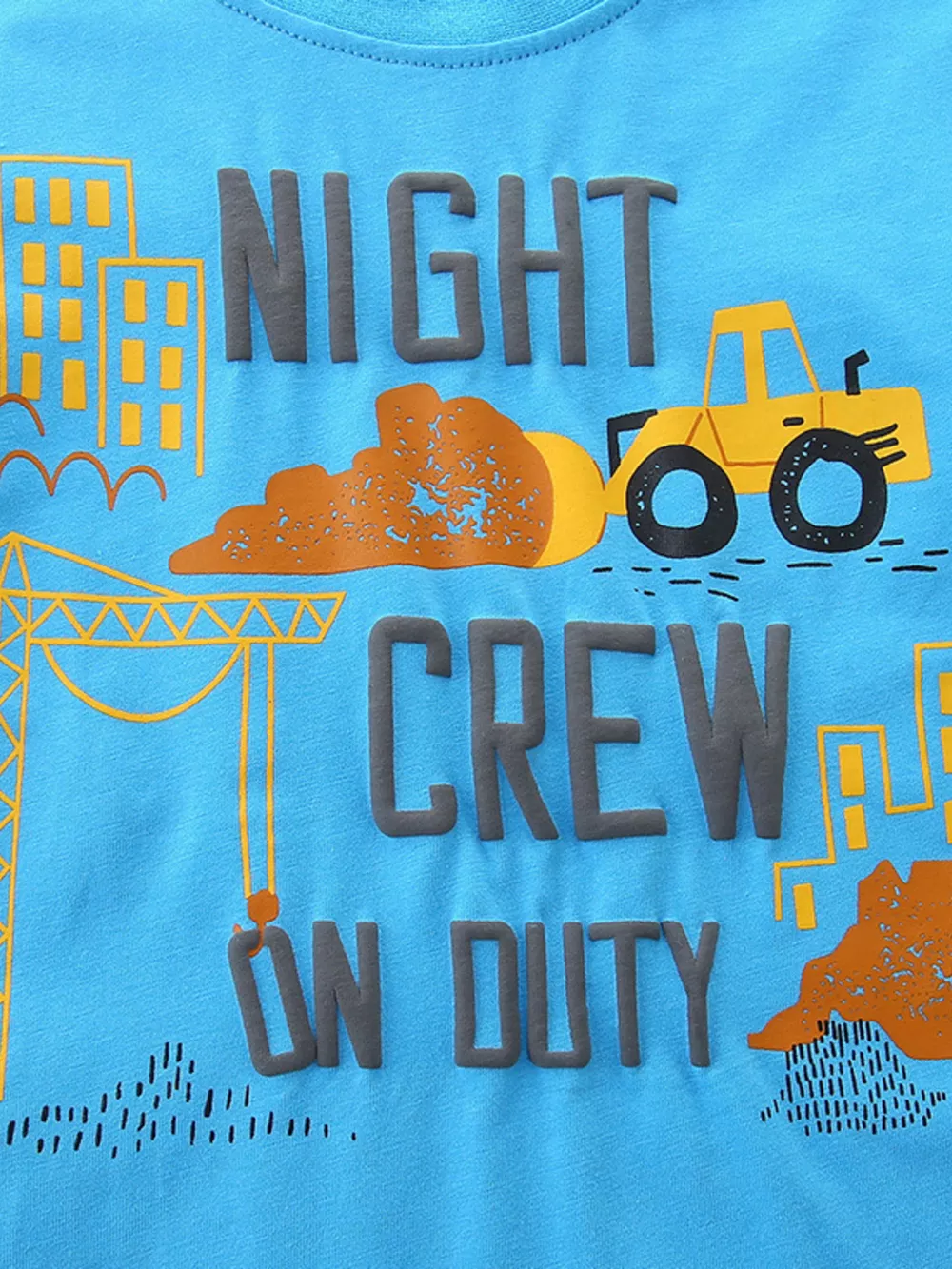 Children's Construction Crew Neck Tee and Shorts Set, image 2