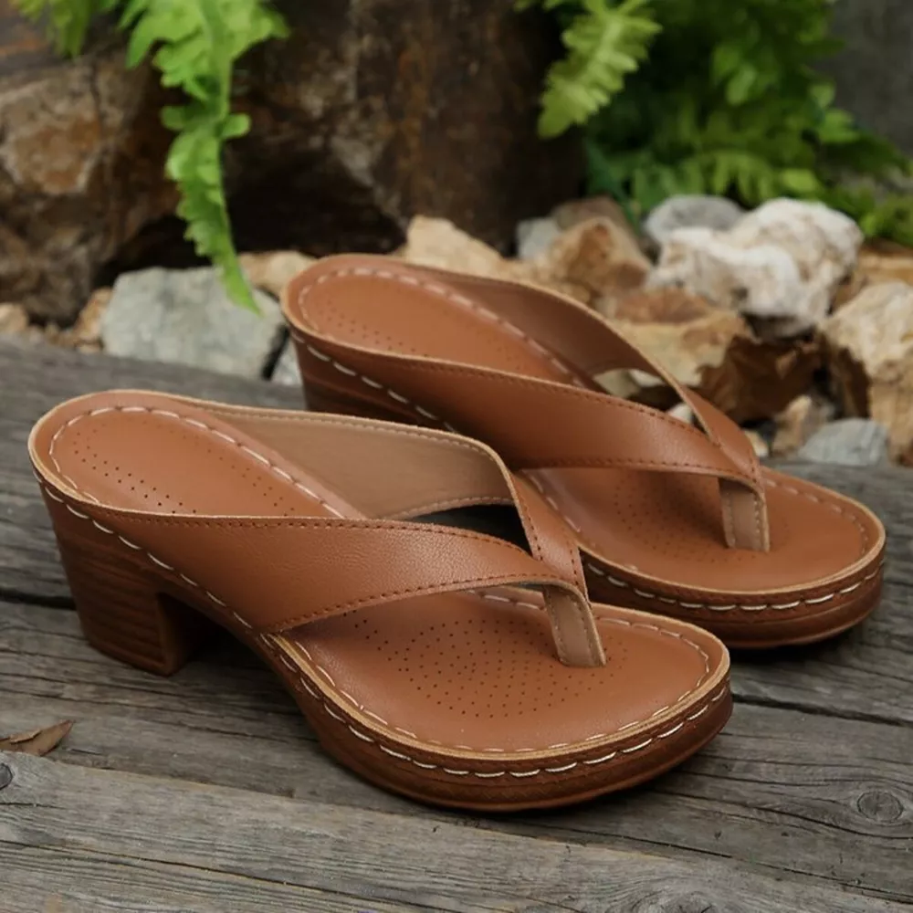Toe Post Block Heels Sandals, image 8