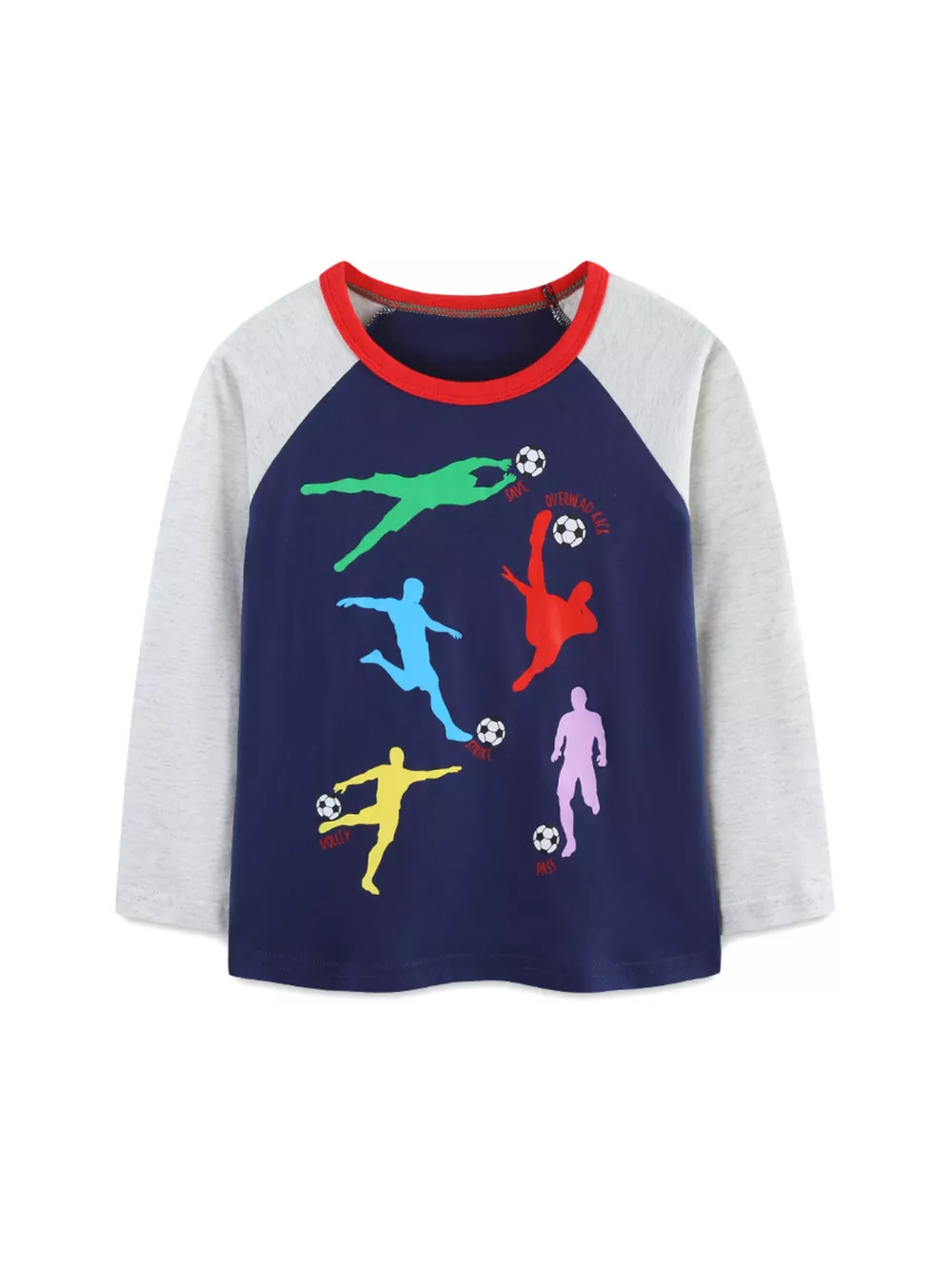 Children's Soccer Player Graphic Long Sleeve T-Shirt, image 2