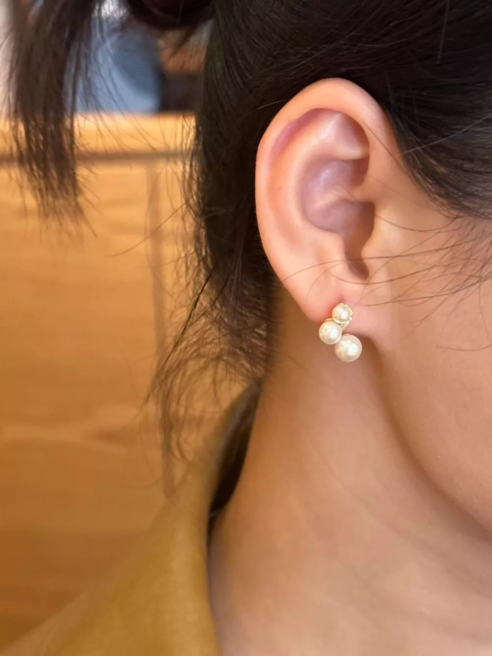 Pearl Cluster Earrings, image 3