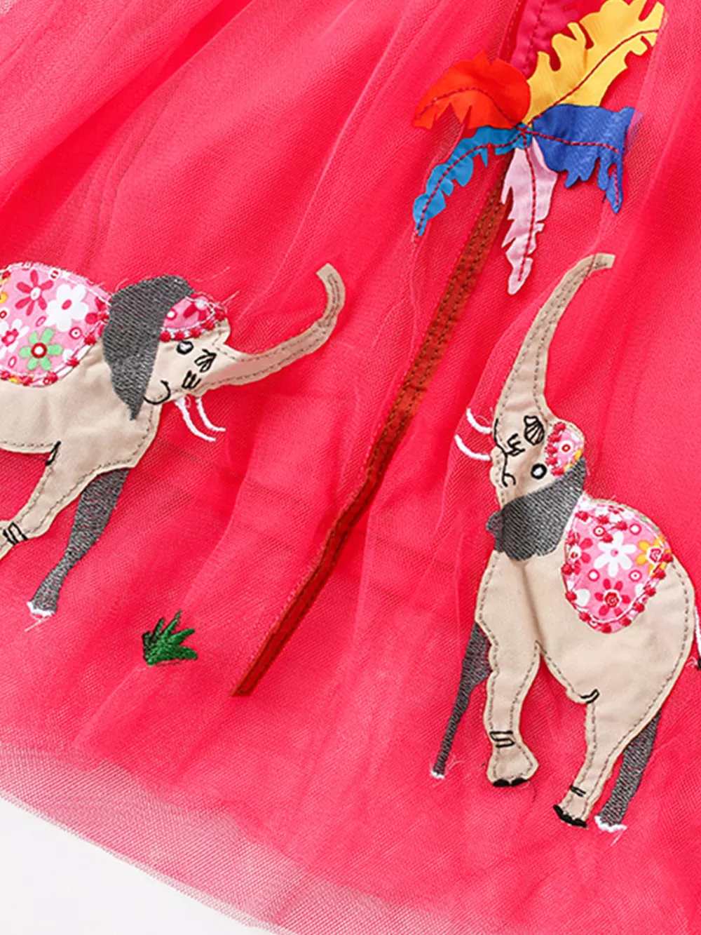 Children's Striped Elephant Tulle Dress, image 4