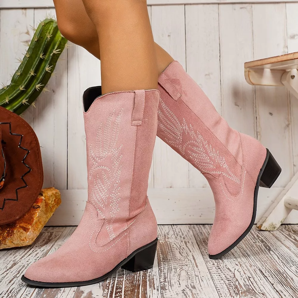 Point Toe Block Heels Boots, image 16