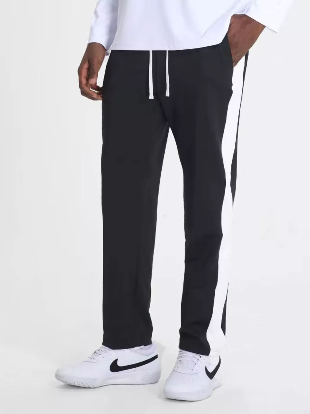 Men's Drawstring Contrast Active Pants, image 2
