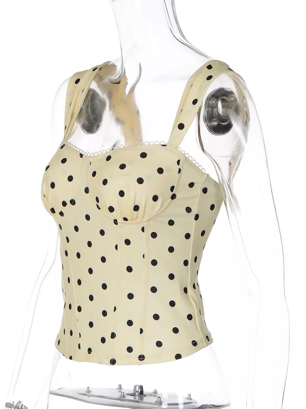 Polka Dot Sweetheart Neckline Tank Top, image 11