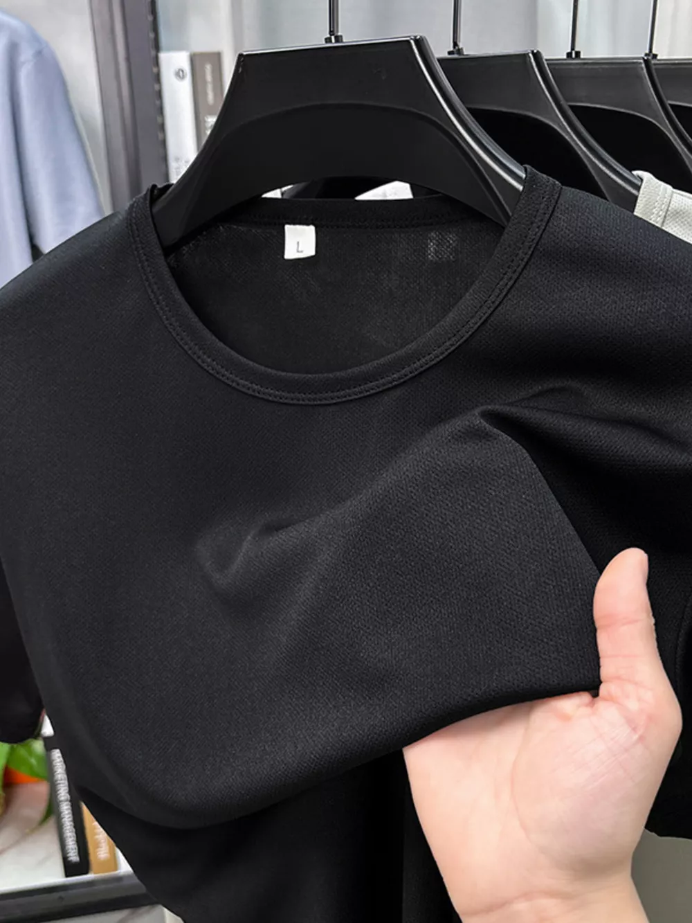 Men's Plus Size Round Neck Short Sleeve T-Shirt, image 4