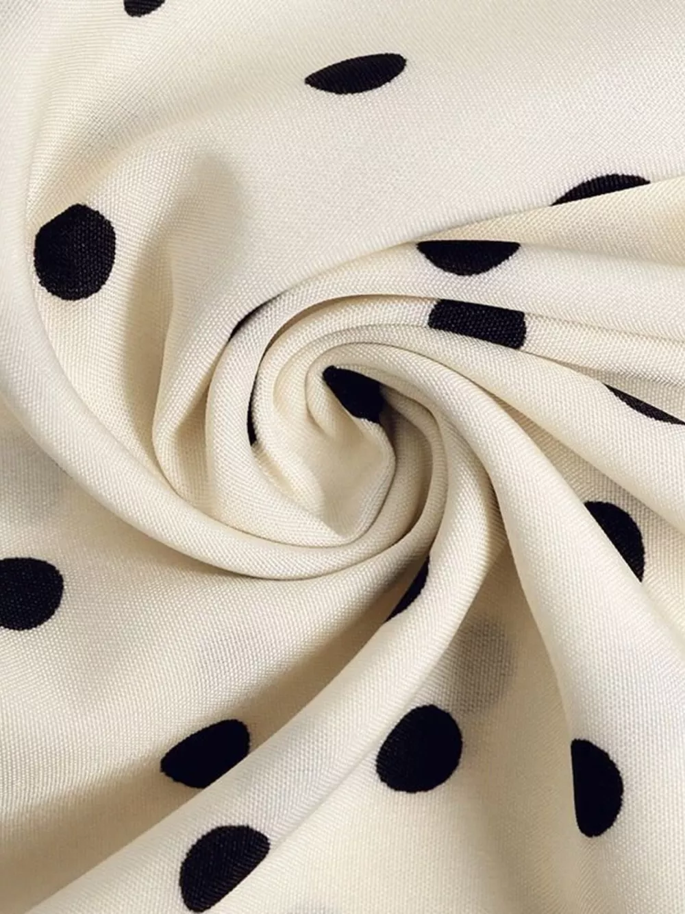 Polka Dot Tie Front Long Sleeve Midi Dress, image 6