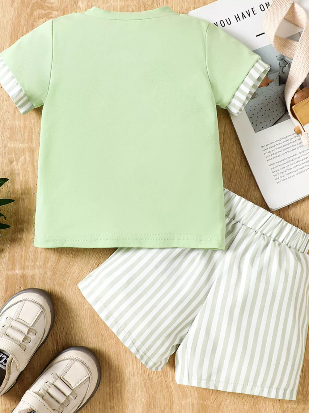 Children's Striped Pocket Tee and Shorts Set, image 7
