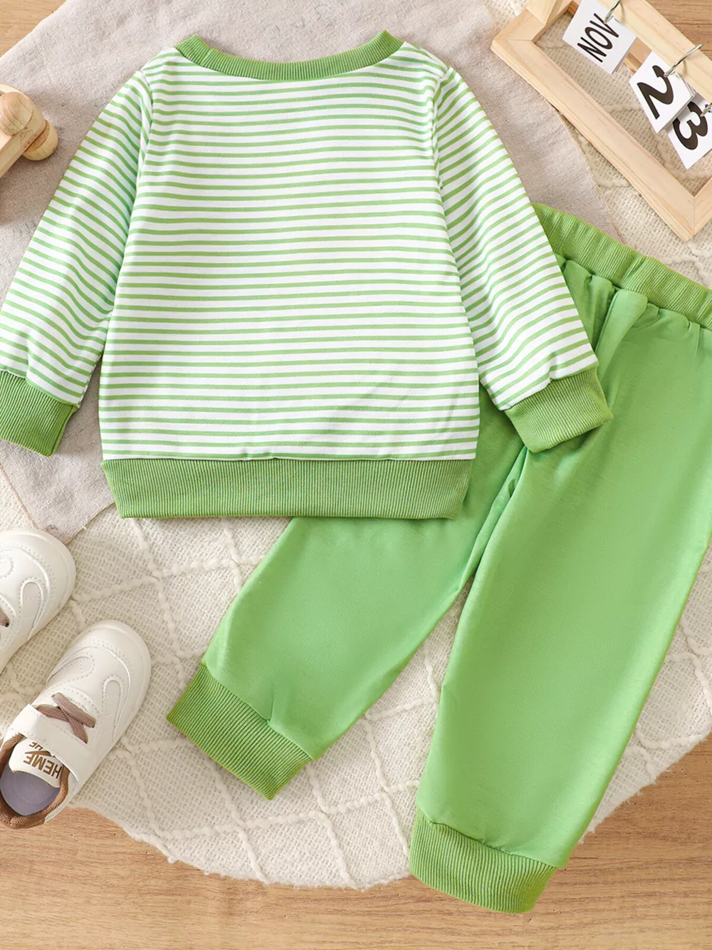 Children's Golf Cart Striped Top and Pants Set, image 7