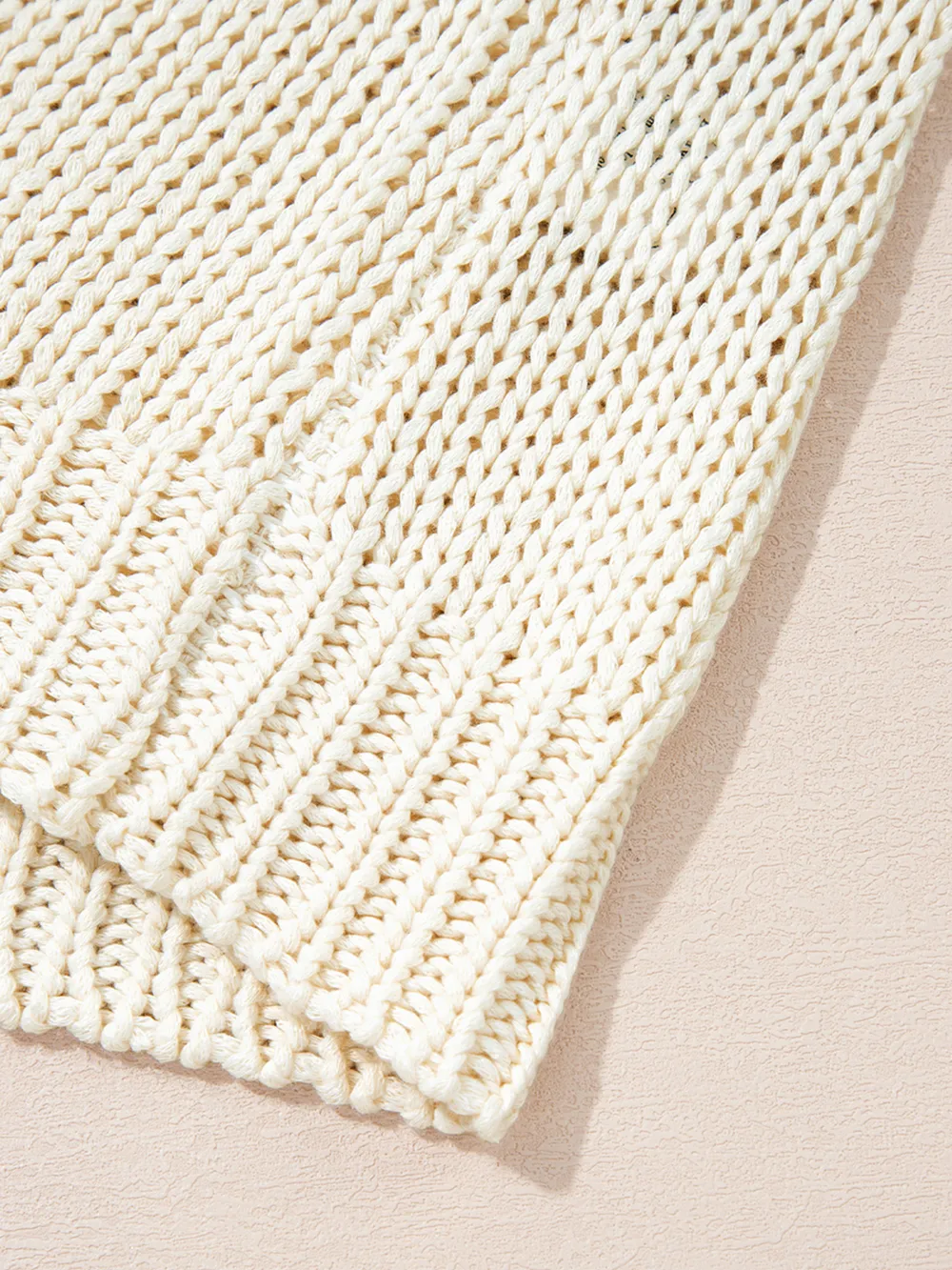 Contrast Stitch Detail V Neck Drop Shoulder Sweater, image 4