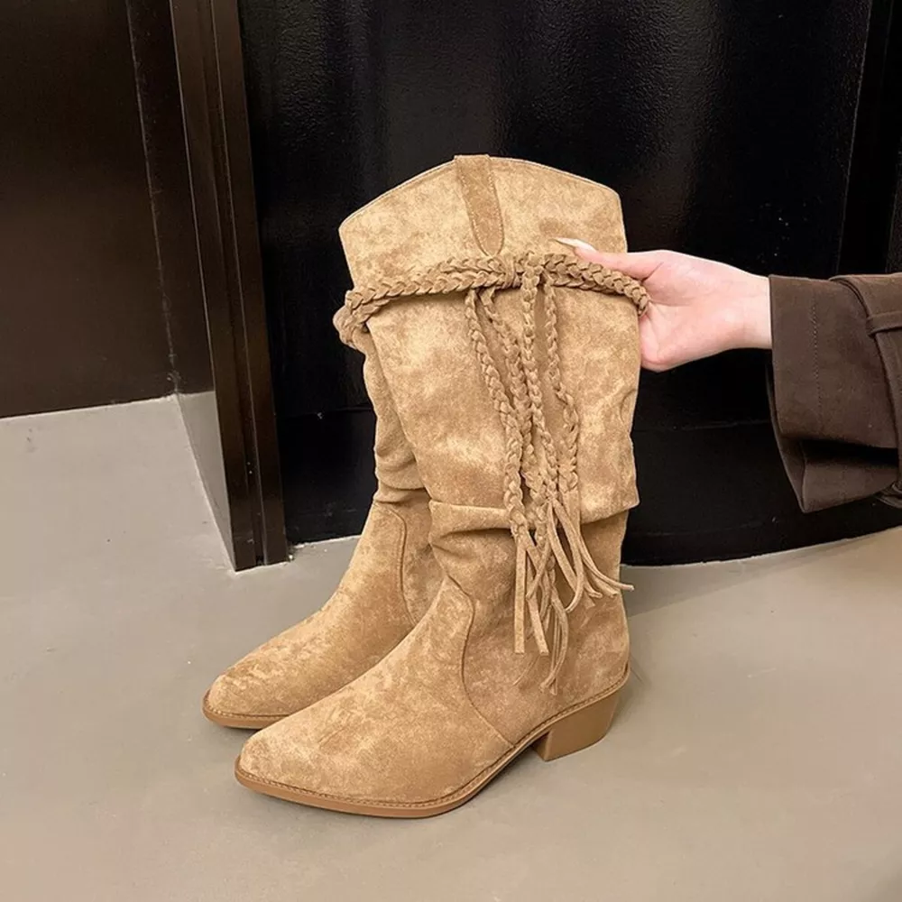 Point Toe Block Heels Boots, image 3