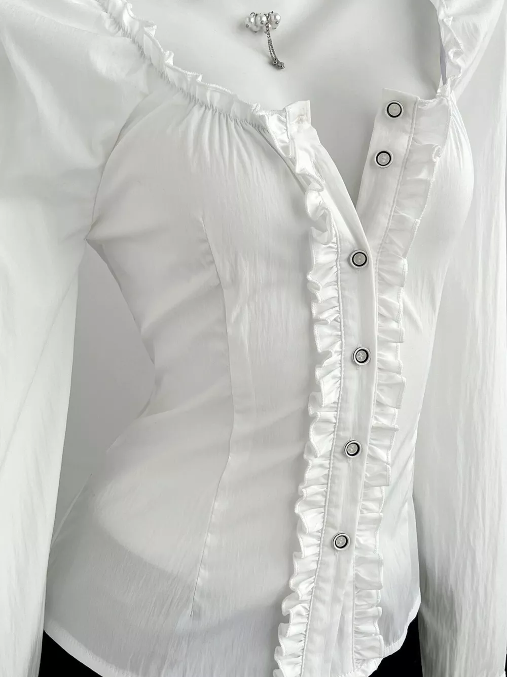 Frill Button Up Shirt, image 3