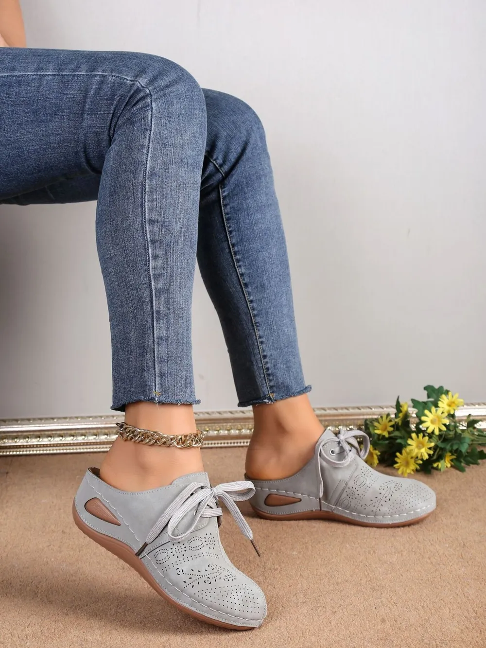 Breathable Lace-Up Slip-Ons, image 5