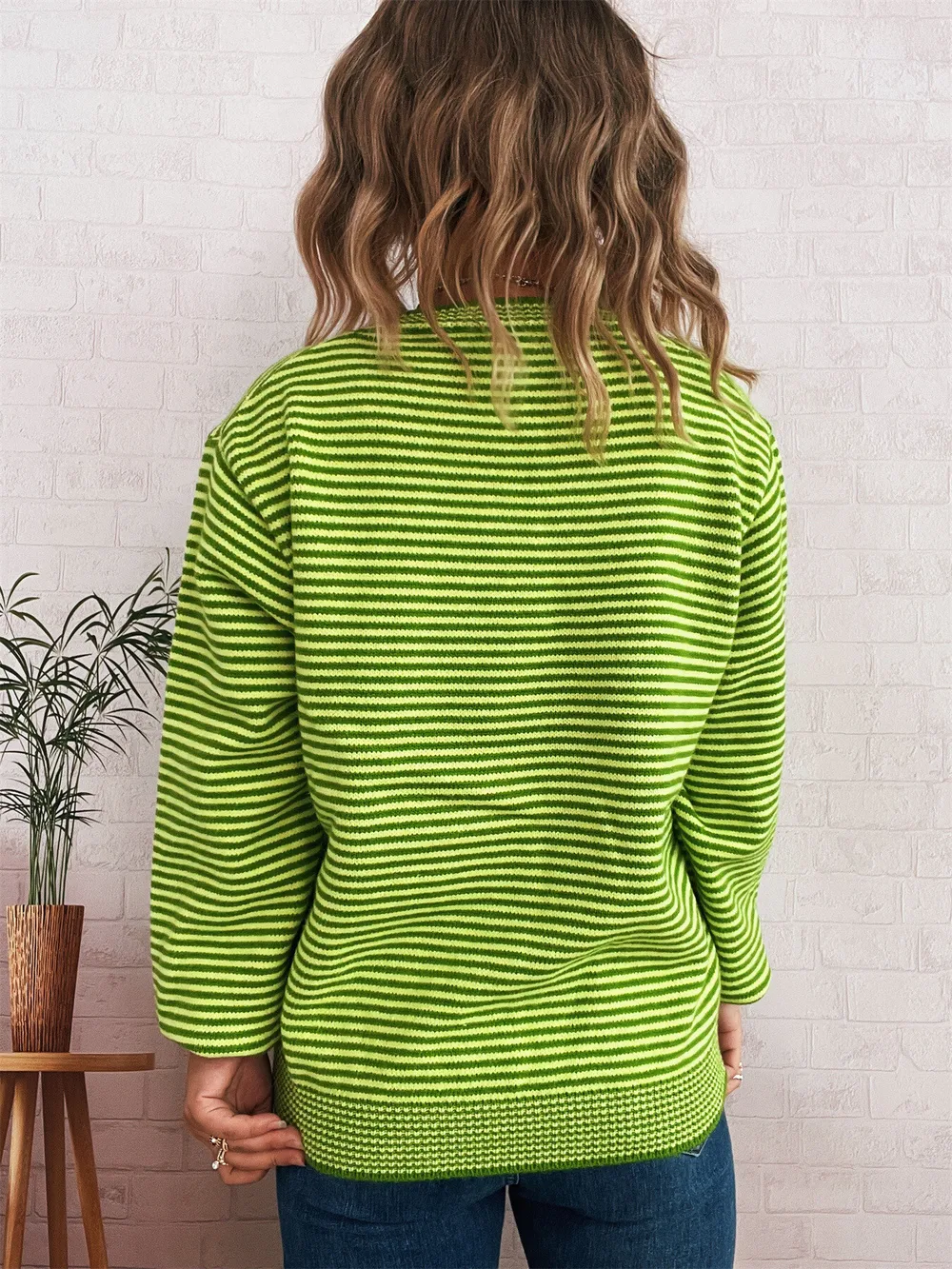 Striped Button Up Long Sleeve Cardigan, image 14
