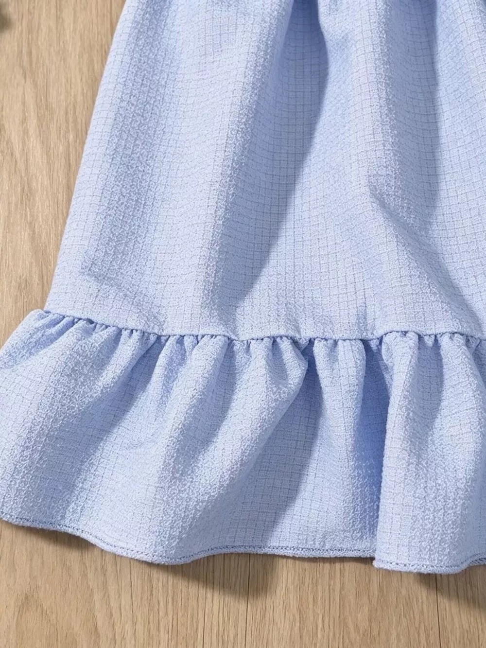 Children's Bowknot Decor Ruffle Hem Sleeveless Dress, image 5