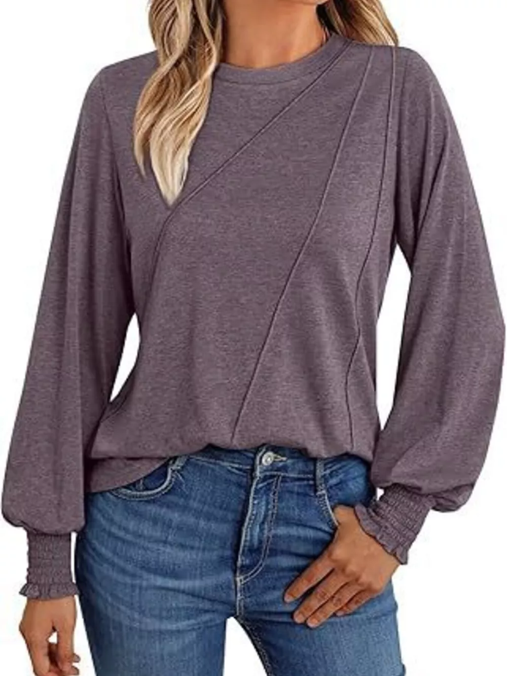 Round Neck Long Sleeve Top, image 11