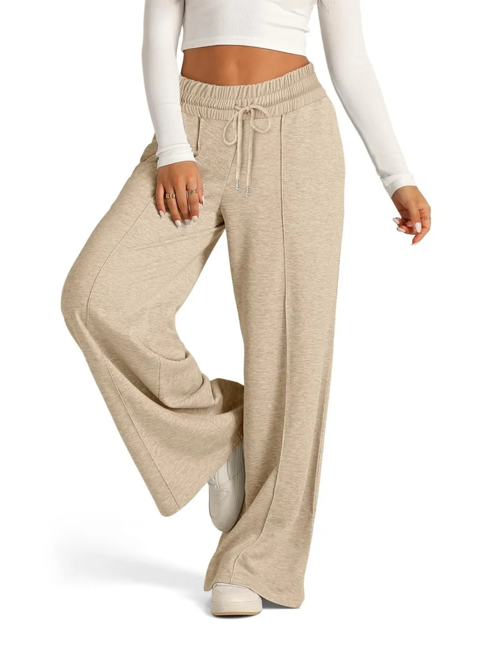 Full Size Drawstring Relaxed Fit Wide Leg Pants Plus Size, image 12