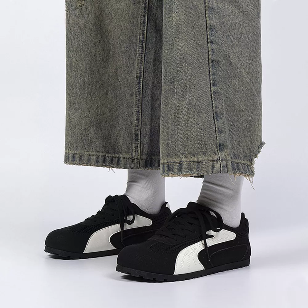 Contrast Lace Up Casual Sneakers, image 4