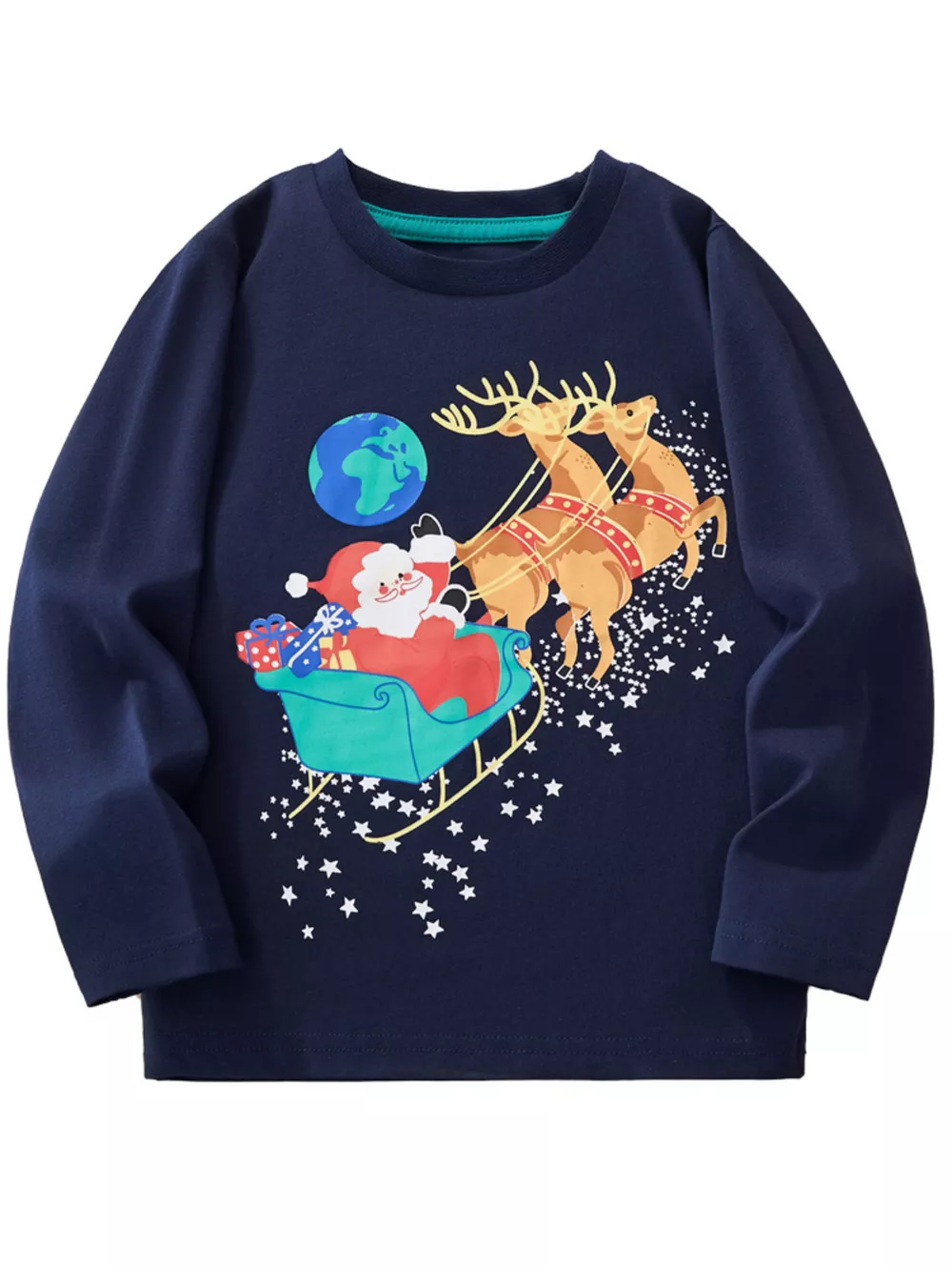 Children's Santa Graphic Long Sleeve T-Shirt, image 2