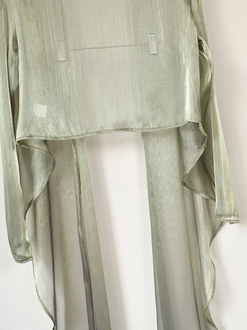 Sheer Front Tie Detail Long Sleeve Shirt, image 13