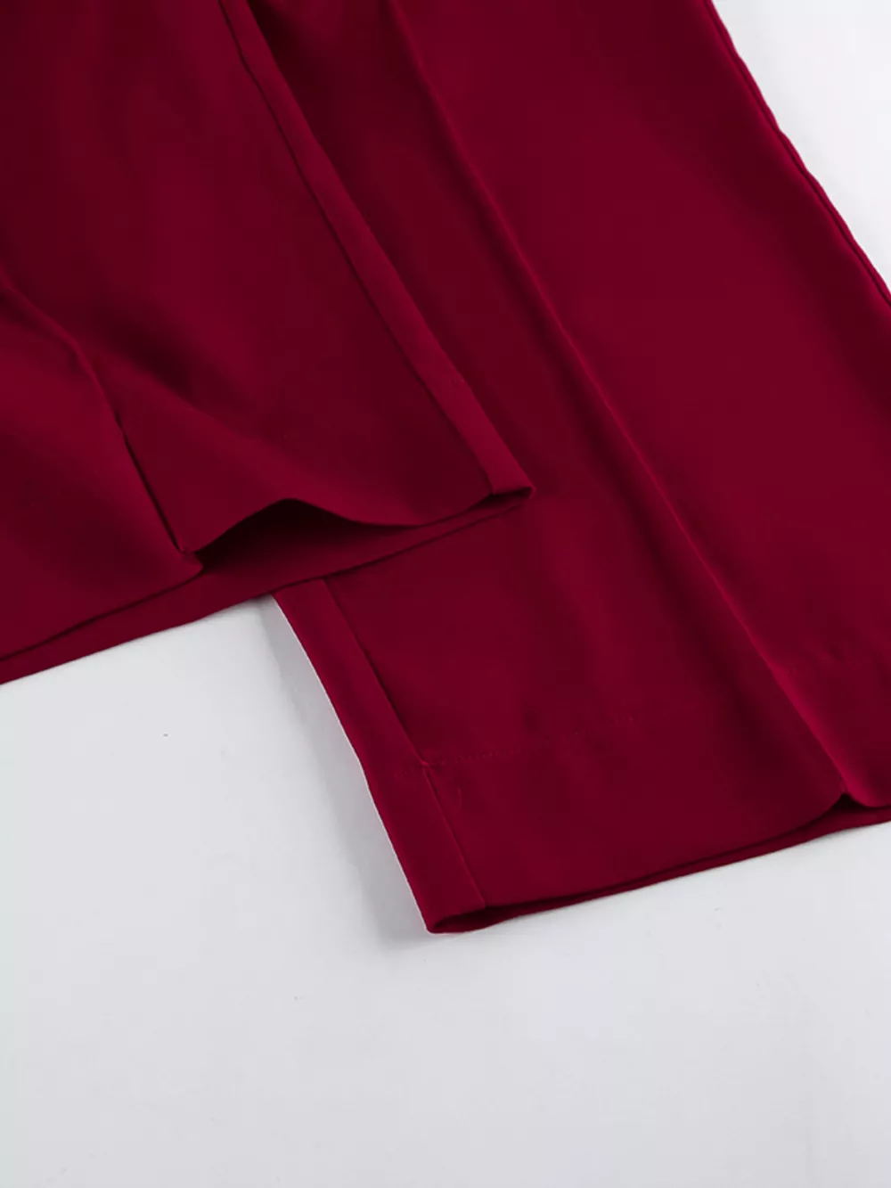 Lapel Collar Blazer and Wide-Leg Pants Set, image 18