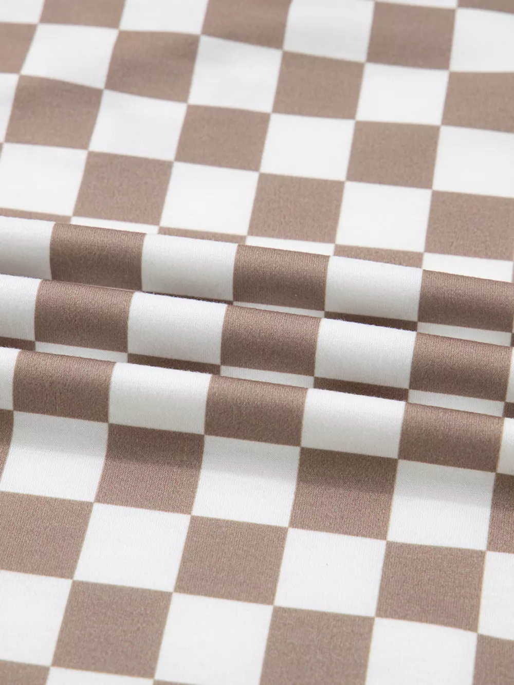 Checkered Pattern Oversized Drawstring Hoodie, image 7