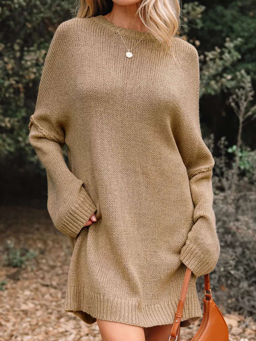 Oversize Drop Shoulder Slouchy Sweater Dress, image 8