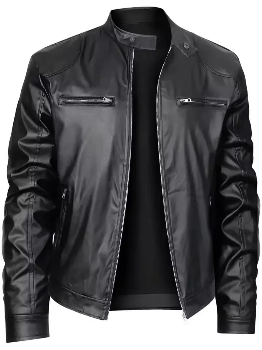 Men's Full Size Zip Up Long Sleeve Jacket Plus Size