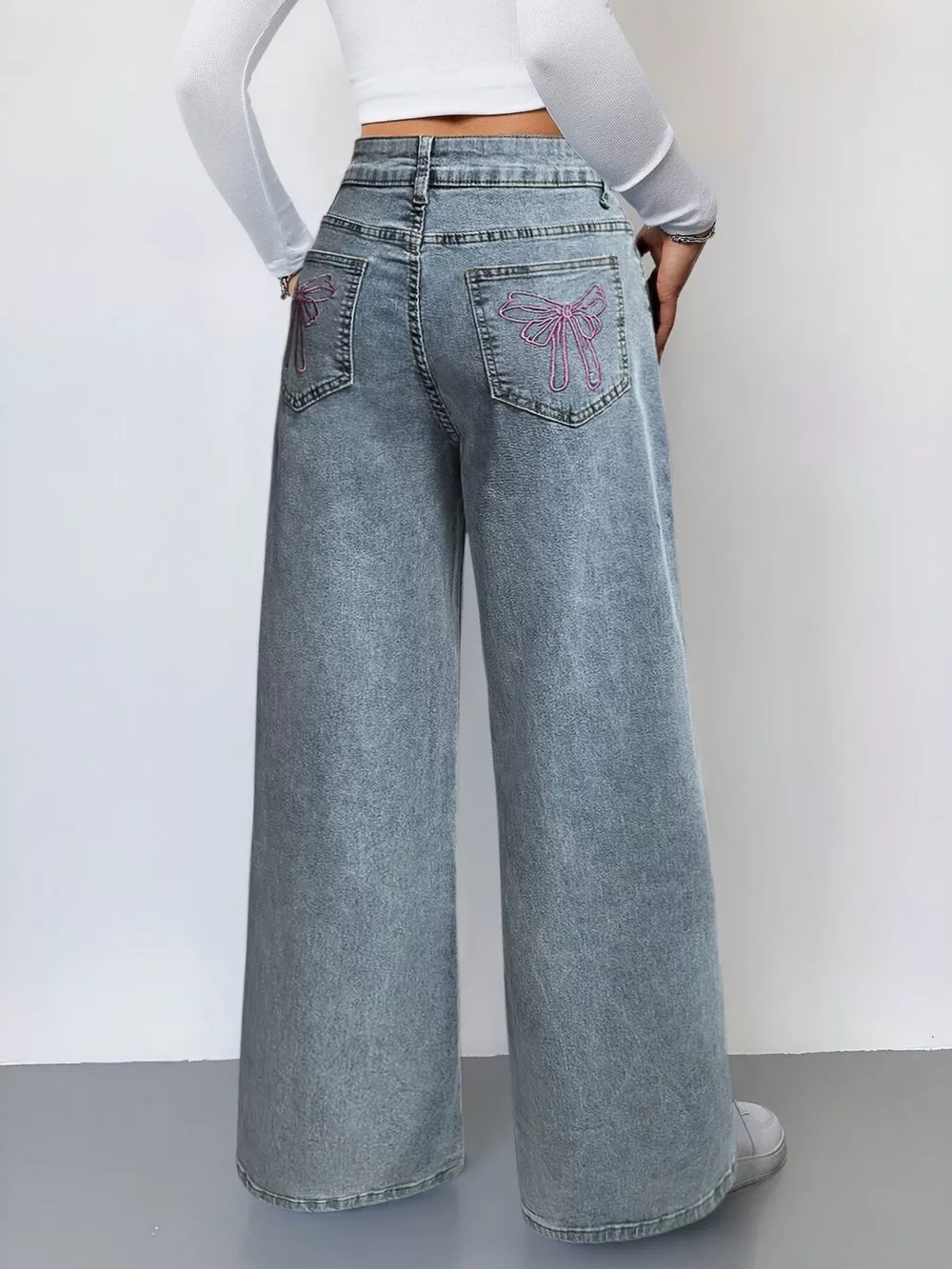 Wide Leg High Waist Jeans, image 4