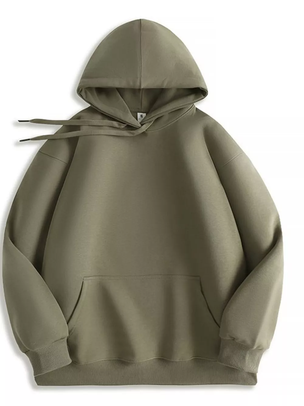 Men's Full Size Solid Color Casual Hoodie Plus Size, image 5