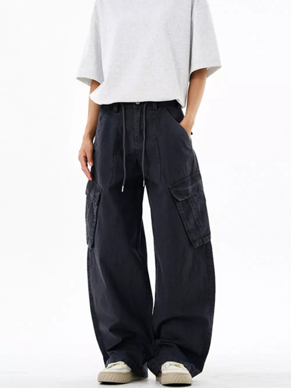 Men's Wide Leg Cargo Pants, image 5